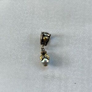 John Hardy Freshwater Tahitian Pearl 18kt Gold & Sterling Pendant Dangle Drop